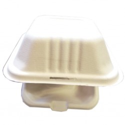 Caja Biodegradable Comida 6x6 . 50 U