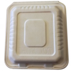 Caja Biodegradable Comida 9x9 con division. 50 U