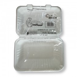 Caja Biodegradable Comida 9 x 6. 50 U